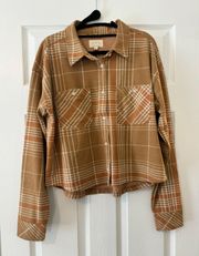 Thread & Supply Lewis Button Up Plaid Knit Flannel Shirt