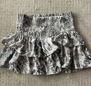 snakeskin ruffle skirt 