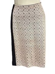 DVF Diane Von Furstenberg Mahalia chains black & ivory lace skirt Size 4