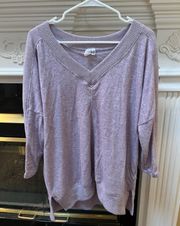 Light Purple V Neck Sweater