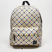 Checkerboard Backpack Beige Marshmallow Multi