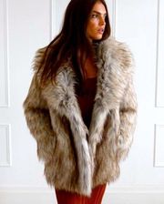 Betsey Johnson Statement Faux fur coat size Large