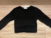 Black Long Sleeve Crop To