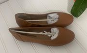 Essentials Women’s Faux Leather Ballet Flats SZ 61/2 Round Toe Shoes