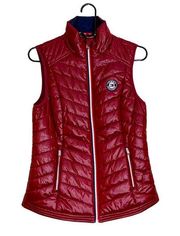 Women's Tommy Hilfiger Quilted Pattern Sport Puffer Vest Deep Red Frost Size S/P