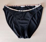 Nova check plaid trim black bikini bottoms - small