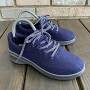 J-Sport by Jambu Women's Crane Wool Lace Up Sneakers Shoes Blue Size 6