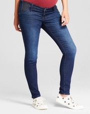 Isabel Maternity Dark Wash Skinny Jeans with Waist Panels