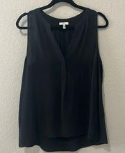 JOIE Aruna Black Silk Tank Top, Size M