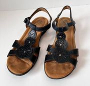 Natural Soul Barton Black Sandals. Size 7.5.