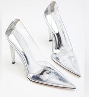 GOOD‎ AMERICAN Cinderella Pumps Glass Clear Size 8 1/2 New