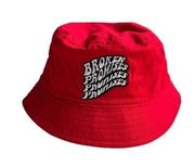 Broken Promises Red Bucket Hat Embroidery One size