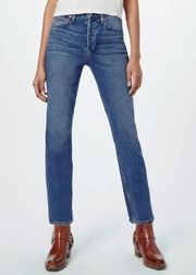RE/DONE Sz 25 Comfort Stretch High Rise Ankle Crop Jeans