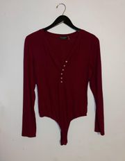 Henley Long Sleeve Bodysuit 