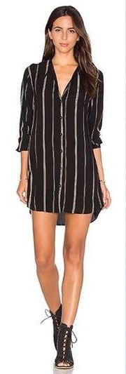 Rails Stephanie Button Down Shirt Dress Black