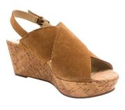 Isaac Mizrahi Live! Leather Sandals With Wedge Heel Size 11M B42