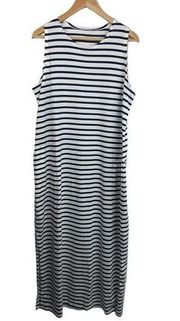 Lands' End Women's Cotton Jersey Sleeveless Maxi Dress size Large