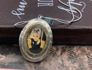 Audrey Hepburn Hollywood Locket Pendant Necklace Stainless Steel