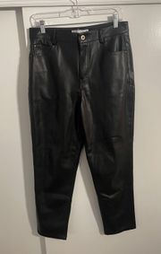 ZARA Leather Mom Pants