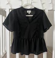 Black Lace Detail Top