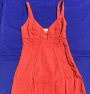 Urban Outfitters Burnt Orange Keyhole Dress