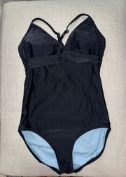 Black One Piece Swimsuit L Tall