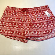 BP Red‎ White Christmas Printed Drawstring Pajama Shorts Women's Plus Size 1X