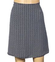 TALBOTS black and tan, 100% Silk, lightweight, lined, A-line skirt. Size 8. EUC