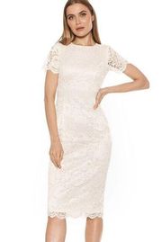 ALEXIA ADMOR IVORY LACE  DELORA DRESS Size 2