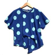 ZARA  TRAFALUC Polka Dot Blue Top