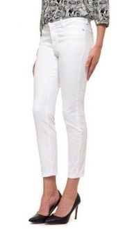 NYDJ Clarissa‎ Colored Stretch Ankle Skinny Jeans In Optic White Womens Size 6