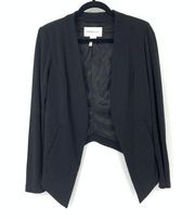 BCBGeneration Women's Size S Open Front Blazer Jacket Long Sleeve Black Hi Low