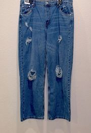 High Waist Loose Fit Wide Legged Jeans