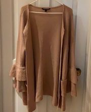 Signature Studio ✨3 for $30✨ Pink/Mauve Cardigan Ruffled Sweater Size Large