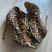 Women's Cheetah Heel Pumps in size 10