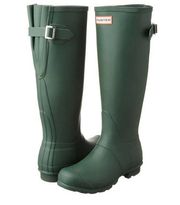 Hunter Women's Green Adjustable Waterproof Original Tall Rain Boots Size 8M / 9W