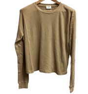 RE/DONE thermo waffles knit long sleeves tan color size S