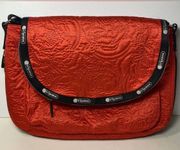 LeSportsac Colette Red Quilted Crossbody Messenger Bag