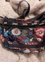 Lesportsac floral nylon crossbody purse