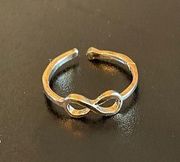 1pc adjustable gold infinity toe ring