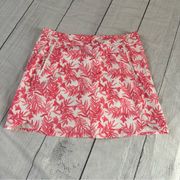 Vineyard Vines Performance Skort Pink Floral Athletic Skirt Shorts size 12