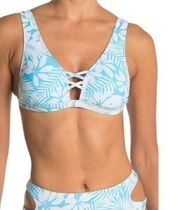 VYB Blue Tropical Swim Bikini Top Medium NEW