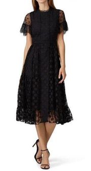 SALONI Black Crepe Andie Dress Size 0 US $595