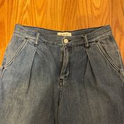 We the Free Size 29 Cropped Pleated Boyfriend Jeans