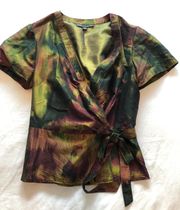 Silk wrap blouse, 12