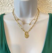 Boutique Gold Filled Heart Necklace, Paperclip Chain Necklace