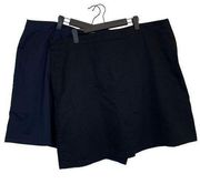 Lands' End LOT OF TWO Skorts Women's 20 Black and Navy Blue