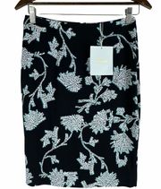NEW Diane von Furstenberg Kara Floral Print Pencil Skirt Size 2