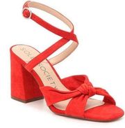 Sole society Red suede strappy heels