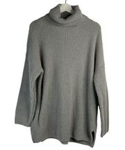 Abercrombie & Fitch Sz L Soft A&F Collection Sweater Tunic Oversized Turtleneck